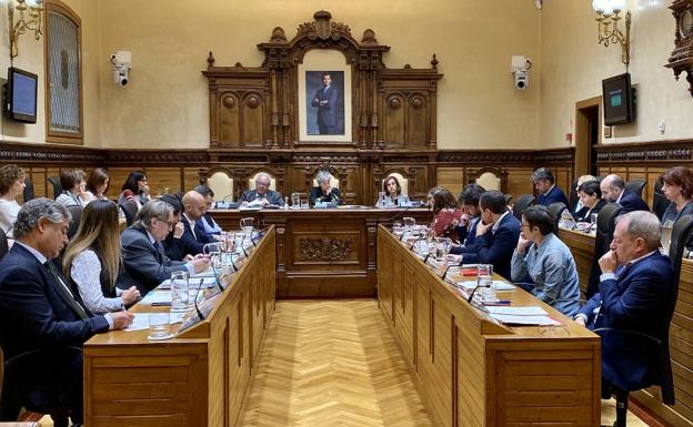 Imagen del pleno, celebrado en la mañana del lunes.