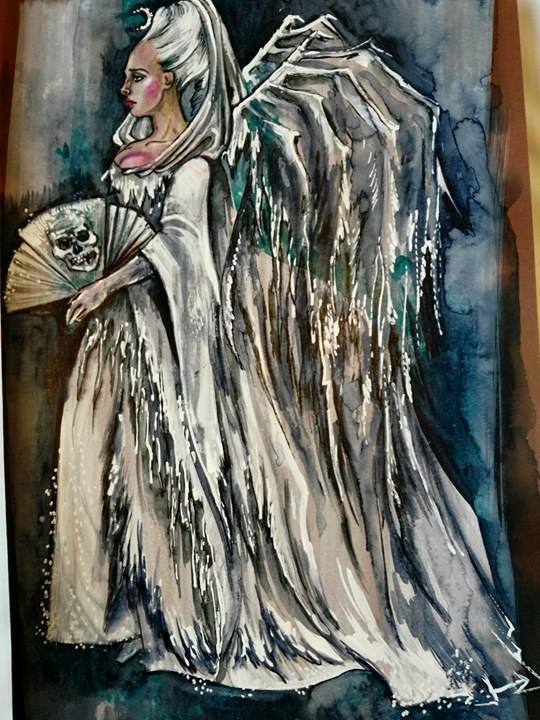 Amelia, de ángel blanco. 