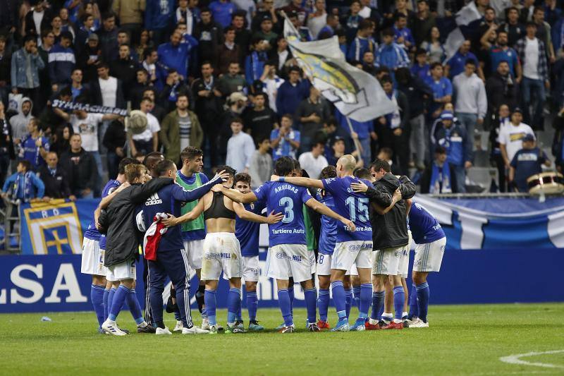 El conjunto de Javi Rozada consiguió un punto ante el Almería en el Carlos Tartiere. 