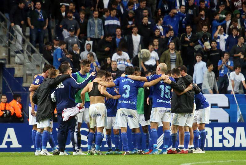 El conjunto de Javi Rozada consiguió un punto ante el Almería en el Carlos Tartiere. 