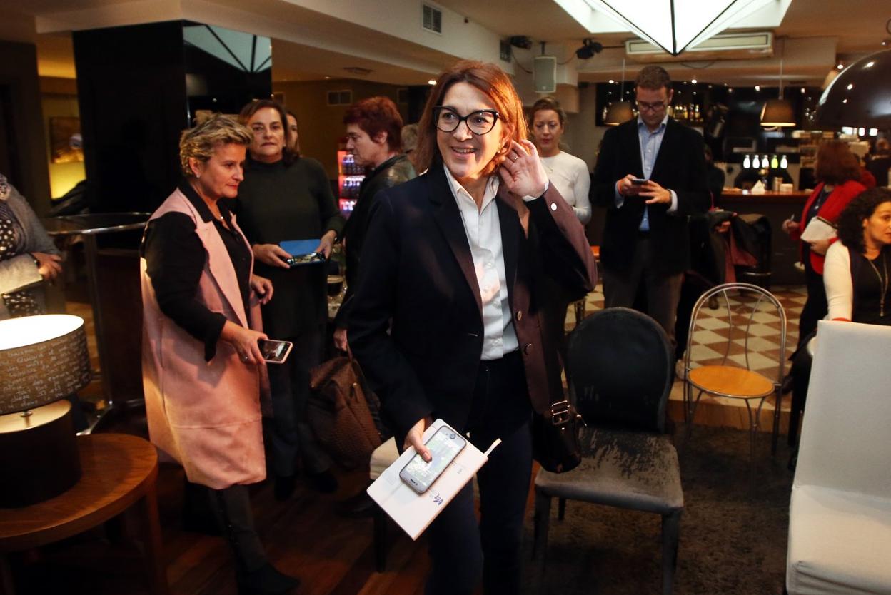 Soraya Rodríguez, durante el acto de Oviedo.