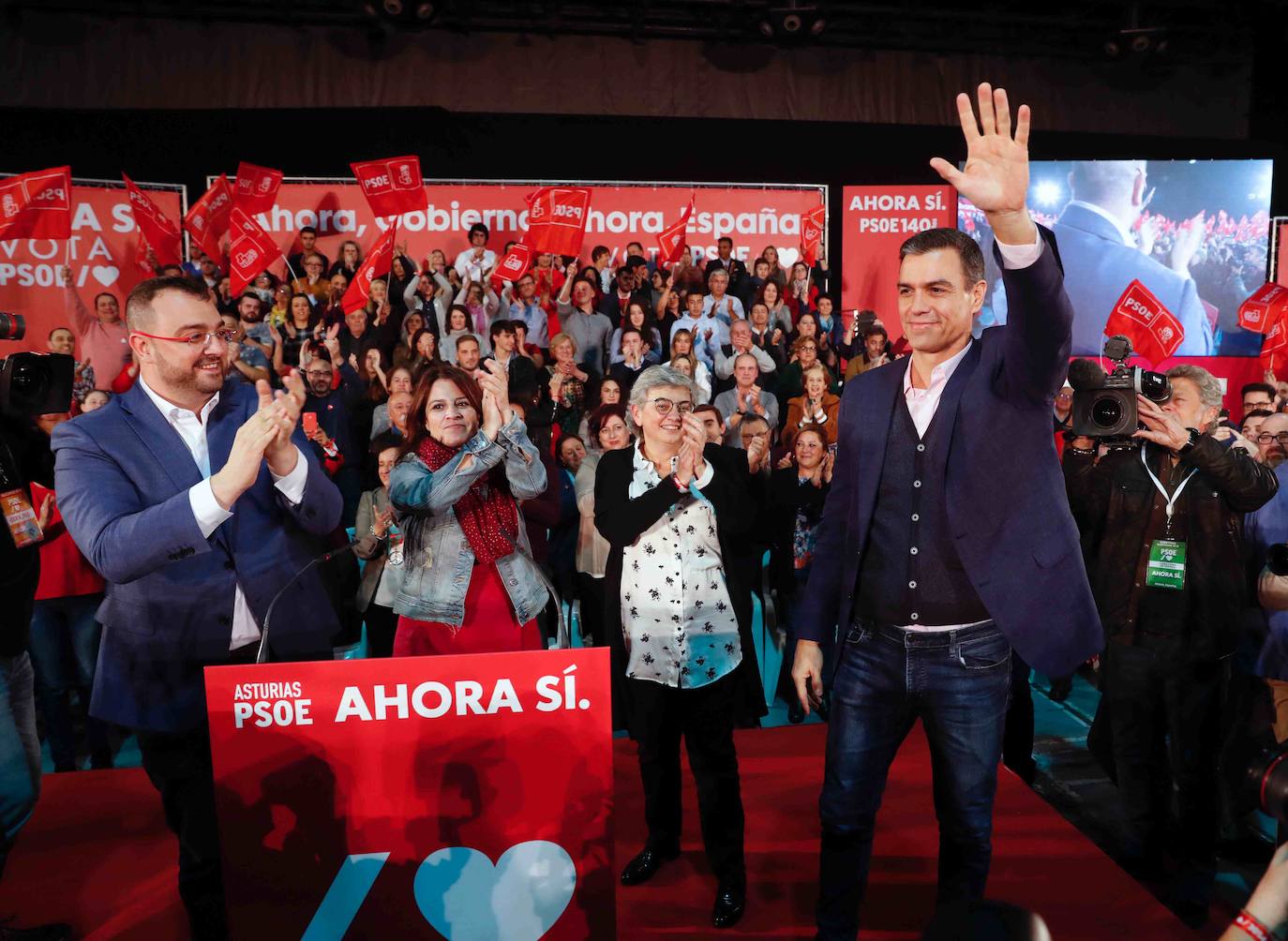 El presidente del Gobierno en funciones y candidato del PSOE ha llamado a la movilización para «frenar a la ultraderecha»