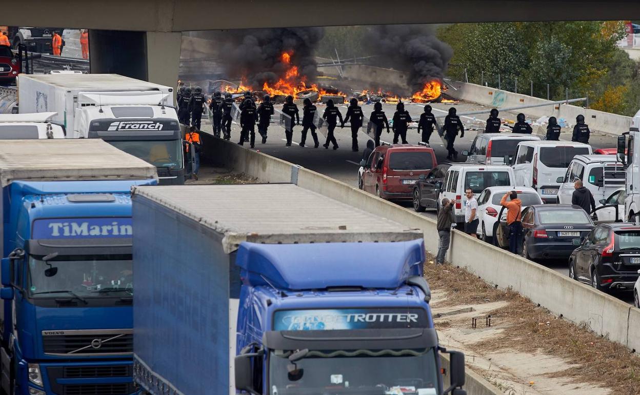 Incidentes en la autopista AP-7.