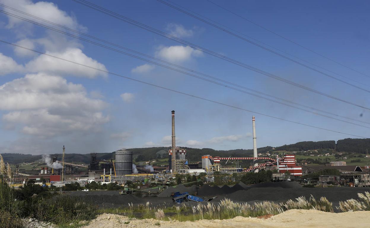 Instalaciones de Arcelor en Gijón. 