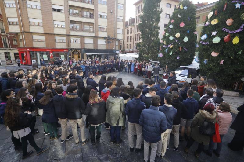 Numerosas localidades asturianas se han sumado hoy a los actos del 25-N, para expresa su repulsa ante los crímenes de la violencia machista. 