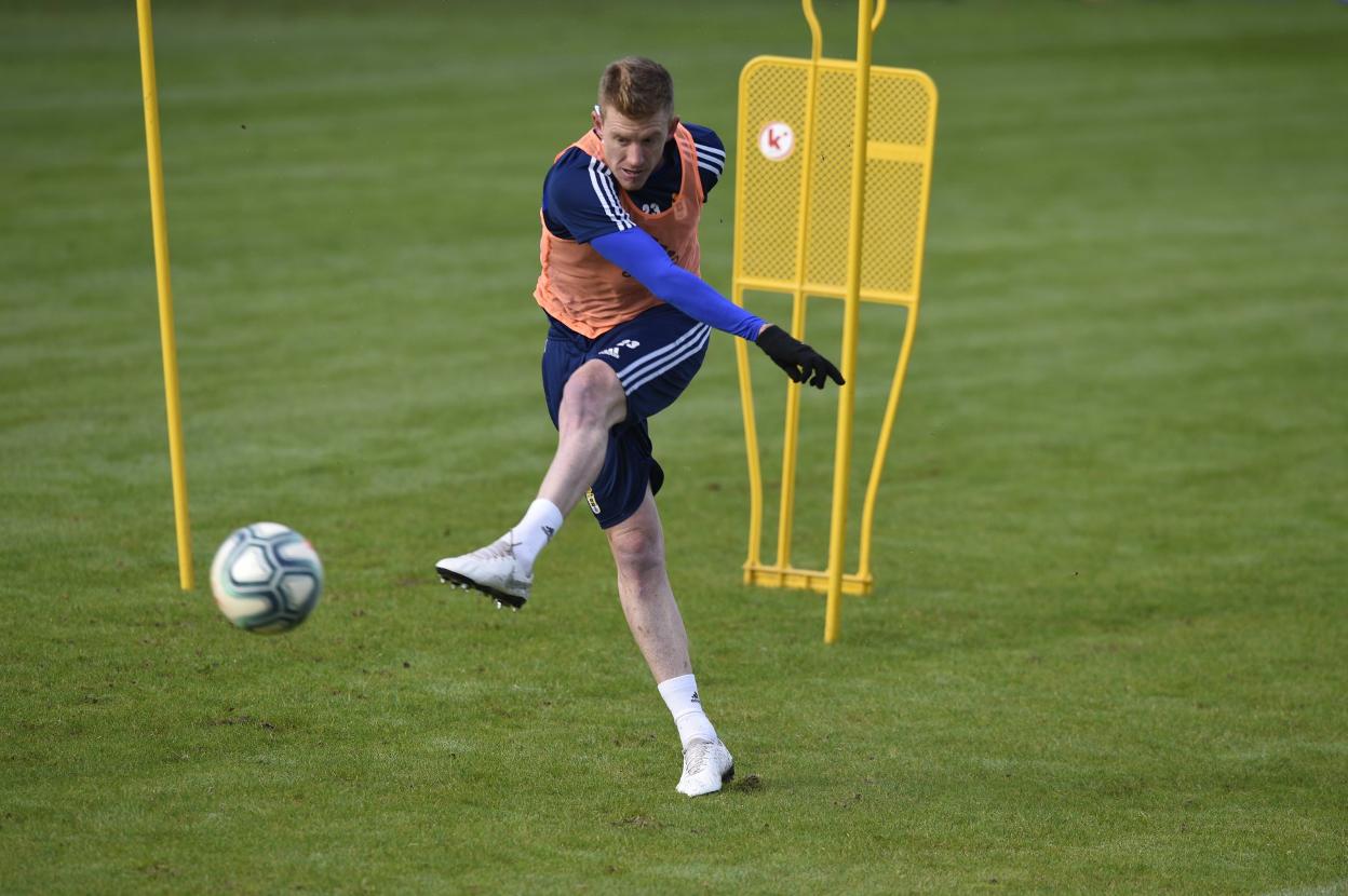 Mossa, durante un entrenamiento en El Requexón.