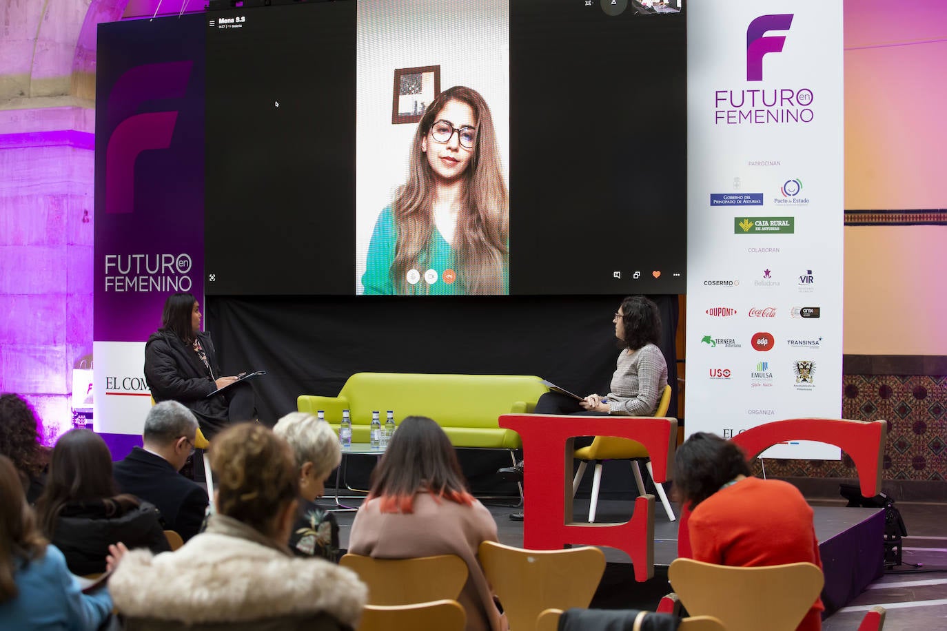 La directora general de Igualdad del Principado, Nuria Varela, ha sido la encargada de abrir la jornada Futuro en Femenino organizada en Gijón por EL COMERCIO.