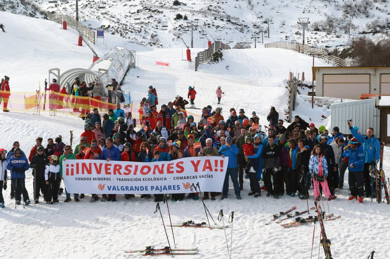 Usuarios de la estación invernal de Valgrade-Pajares exigieron inversiones para estas instalaciones. 