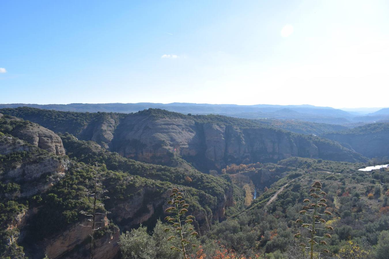 Alquezar se encuentra situado a orillas del río Vero, en el centro de la provincia de Huesca y en la comarca del Somontano de Barbastro. La belleza de su paisaje ha sido una de las principales razones por las que esta villa medieval fue declarada en 1990, Parque Natural de la Sierra y los Cañones de Guara. Hoy en día, este municipio se ha convertido en uno de los destinos turísticos más concurridos de la Sierra de Guara y no solo por el gran legado cultural y artístico que esconde, sino también por la gran cantidad de rutas, barrancos perfectos para los deportes de aventura y paredes perfectas para la práctica de la escalada que este paisaje integra. Un lugar que en otoño se vuelve aún más mágico y del que podrás disfrutar en estas fotografías. 