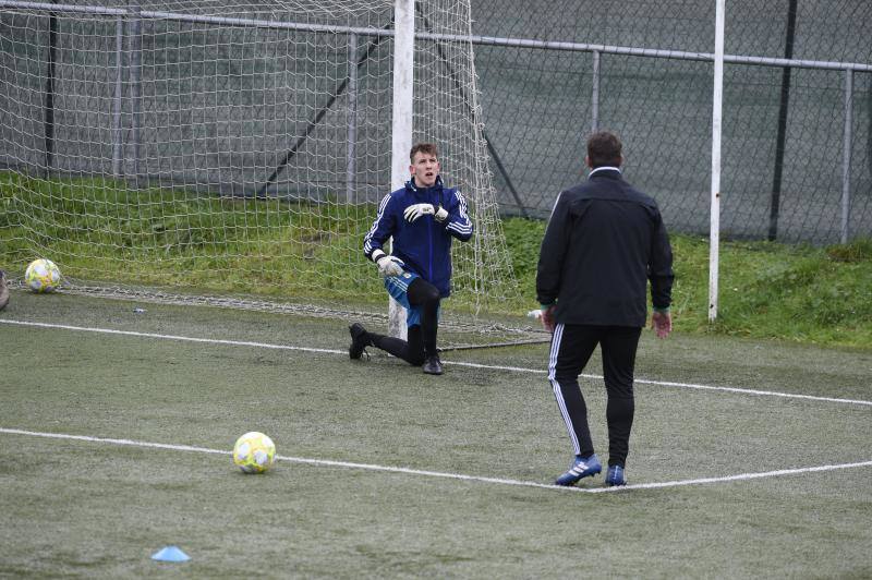 Los azules han preparado este martes el partido de Copa del Rey que disputarán el miércoles contra el Badalona. 