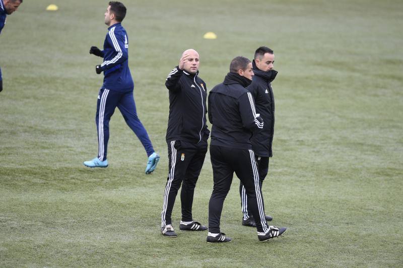 Los azules han preparado este martes el partido de Copa del Rey que disputarán el miércoles contra el Badalona. 
