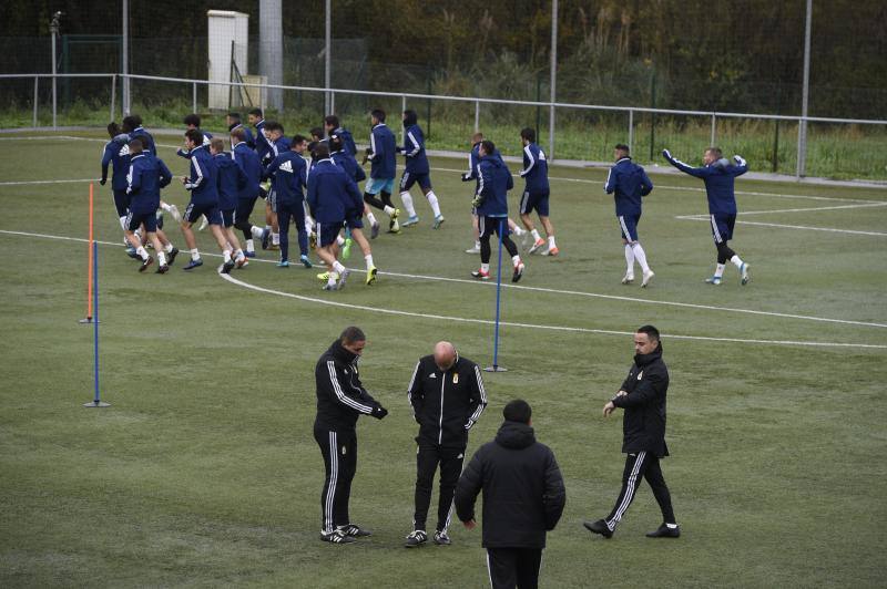 Los azules han preparado este martes el partido de Copa del Rey que disputarán el miércoles contra el Badalona. 