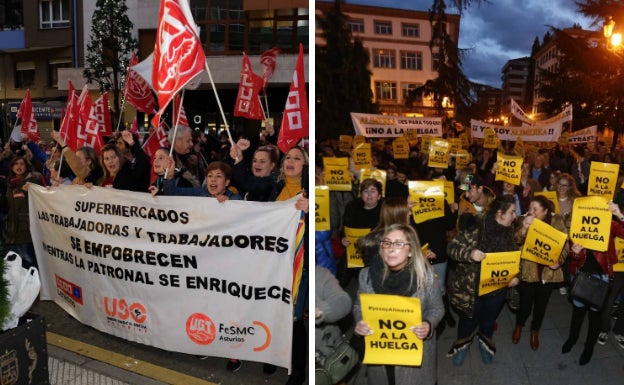 La huelga de supermercados divide a los trabajadores