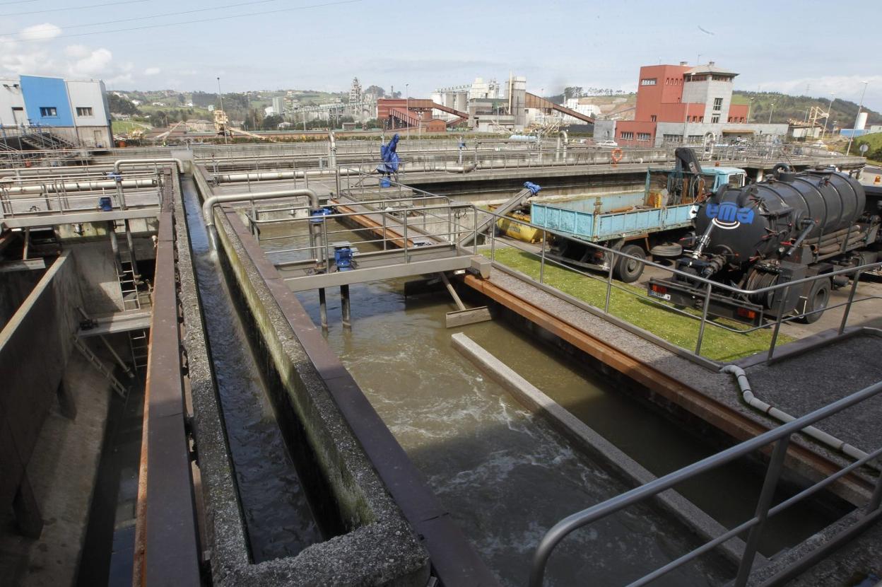 Planta de depuración de La Reguerona en Aboño. 