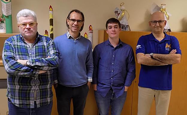 Javier Menéndez, Juan Ramón Rodríguez, Juan Villemur e Ignacio Bajo, del Club Oviedo 93. 