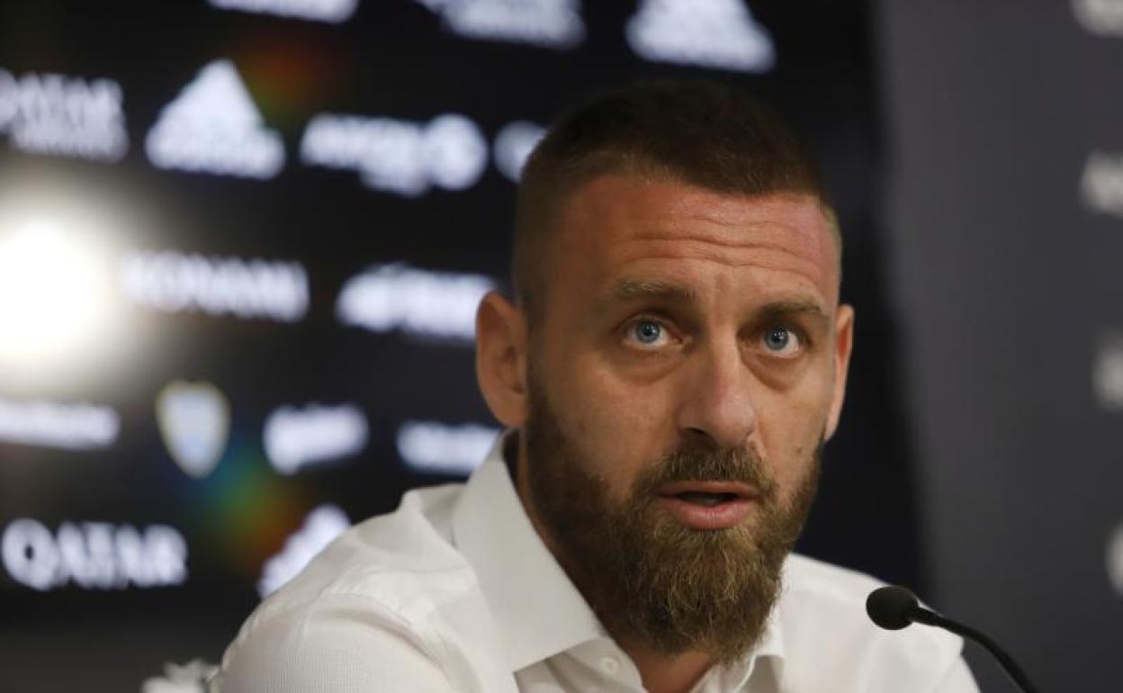 Daniele De Rossi, durante su conferencia de prensa de despedida del fútbol. 