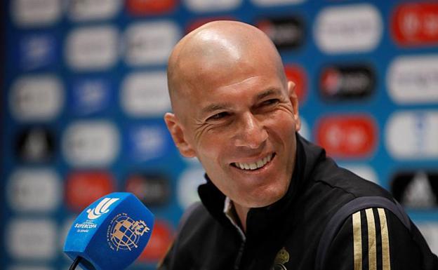 Zinedine Zidane, durante la rueda de prensa. 