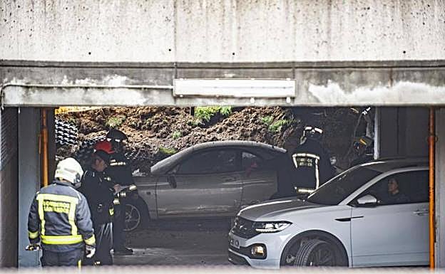 Galería. Así quedó el parque hundido en Santander.