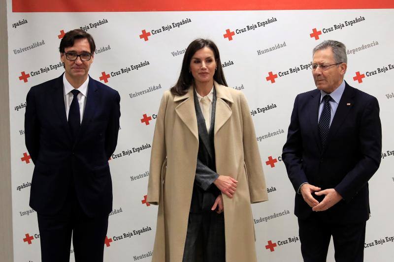 Cruz Roja Española ha organizado una jornada sobre violencia machista, en la que la reina Letizia ha podido conocer el trabajo que se realiza en la 'Casa Malva' de Gijón. 