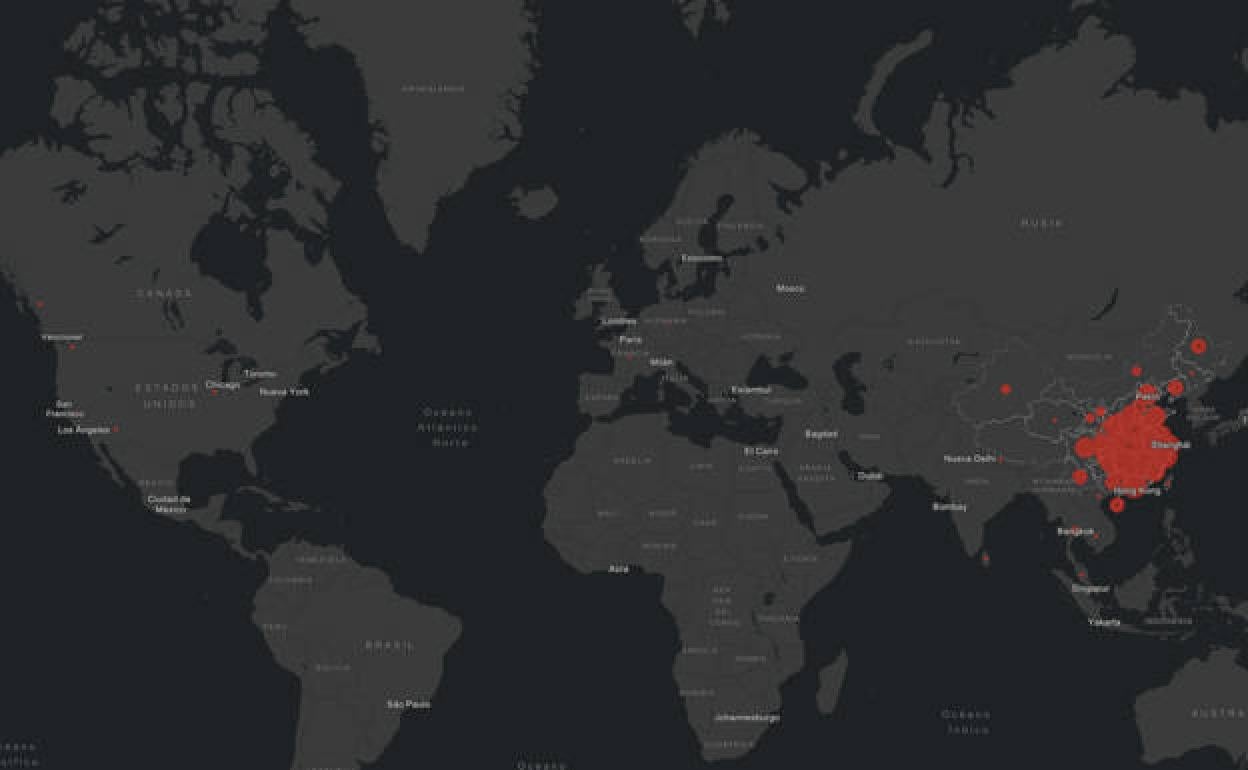 El avance del coronavirus en tiempo real