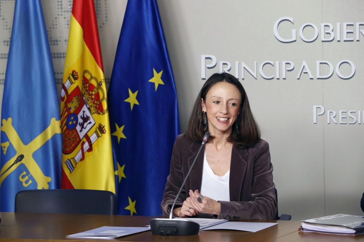 Melania Álvarez, tras la reunión del Consejo de Gobierno. 