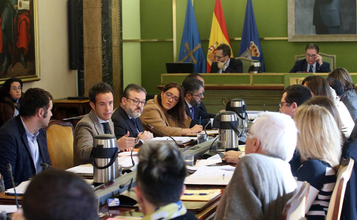 El Pleno del Ayuntamiento de Oviedo, en una sesión anterior. 