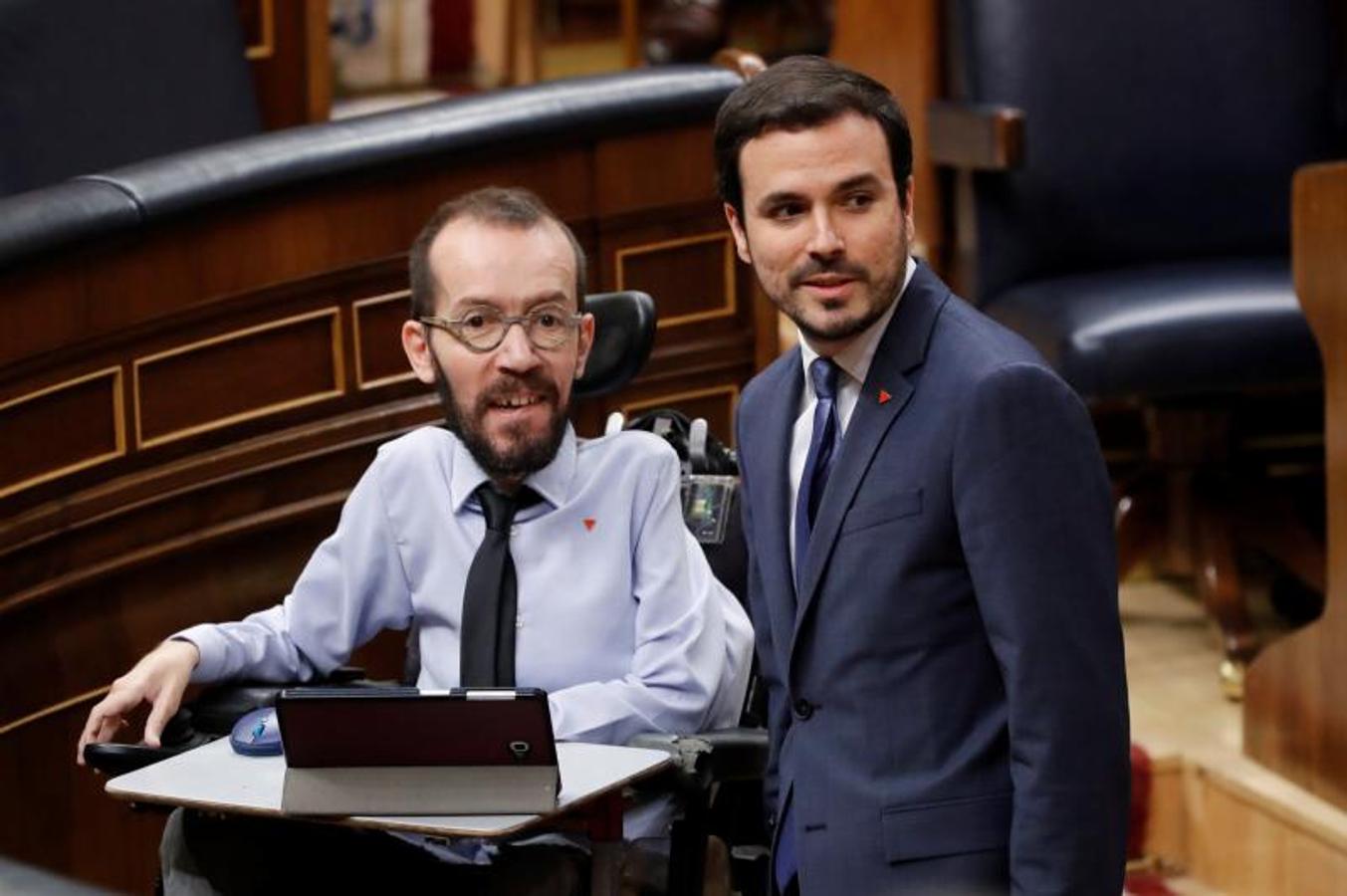 Pablo Echenique junto al ministro de Consumo, Alberto Garzón.