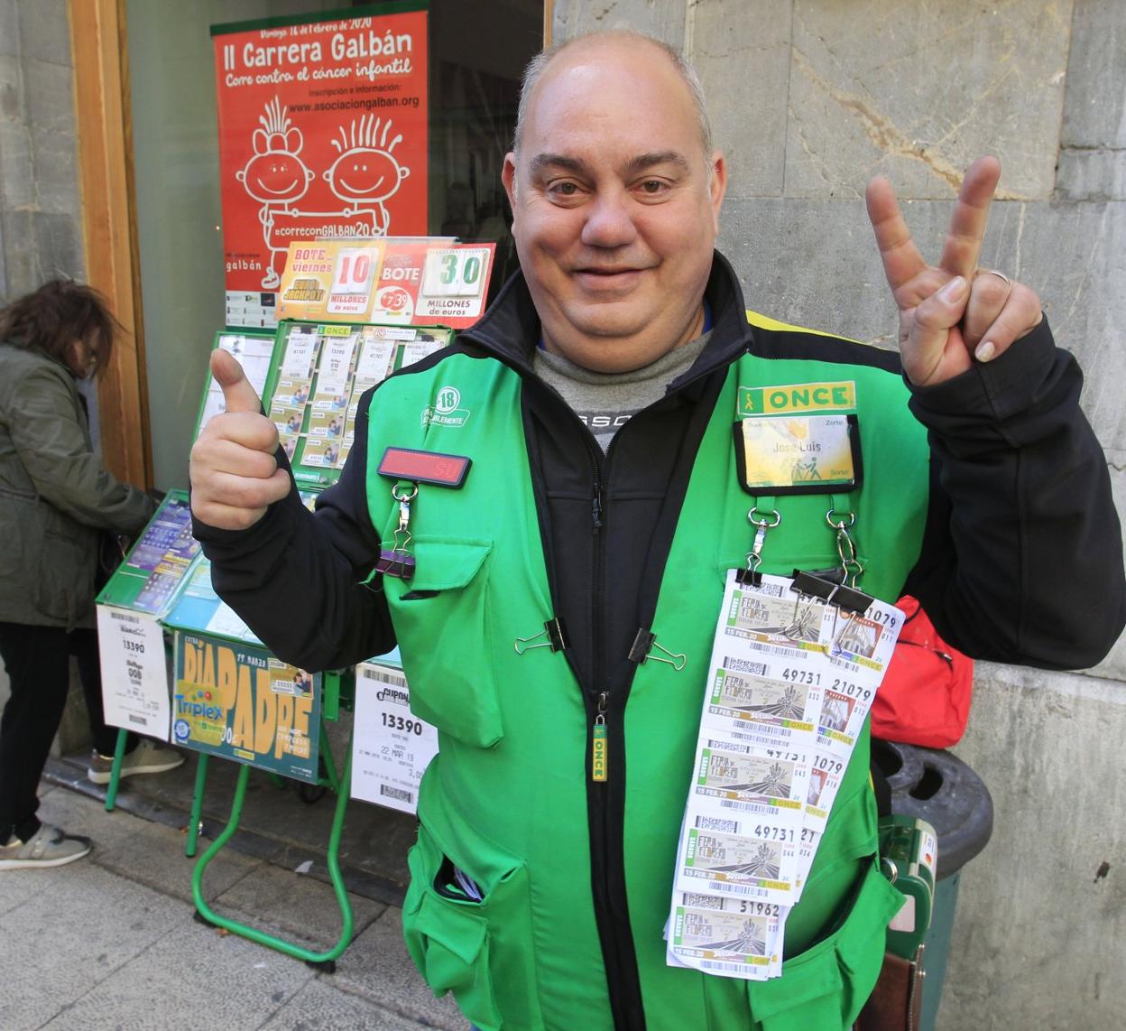 José Luis Fernández Vázquez, en su puesto en El Fontán. 