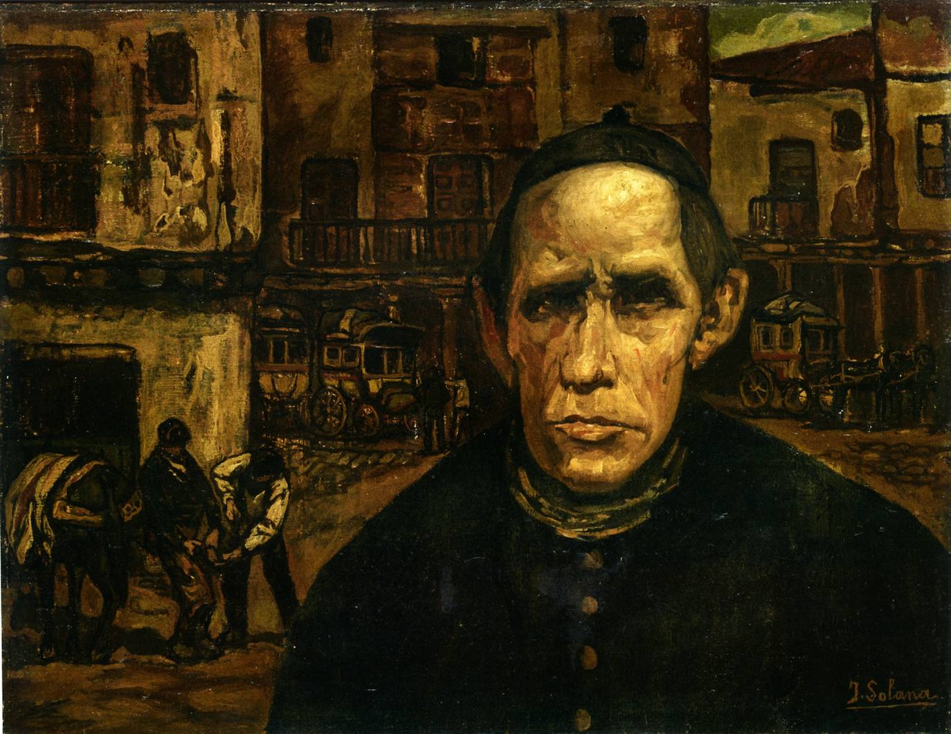 'El cura de pueblo'; Gutiérrez Solana, 1923