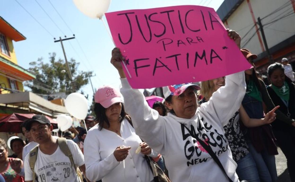 Protestas por el asesinato de la pequeña Fátima Cecilia Aldriguet 