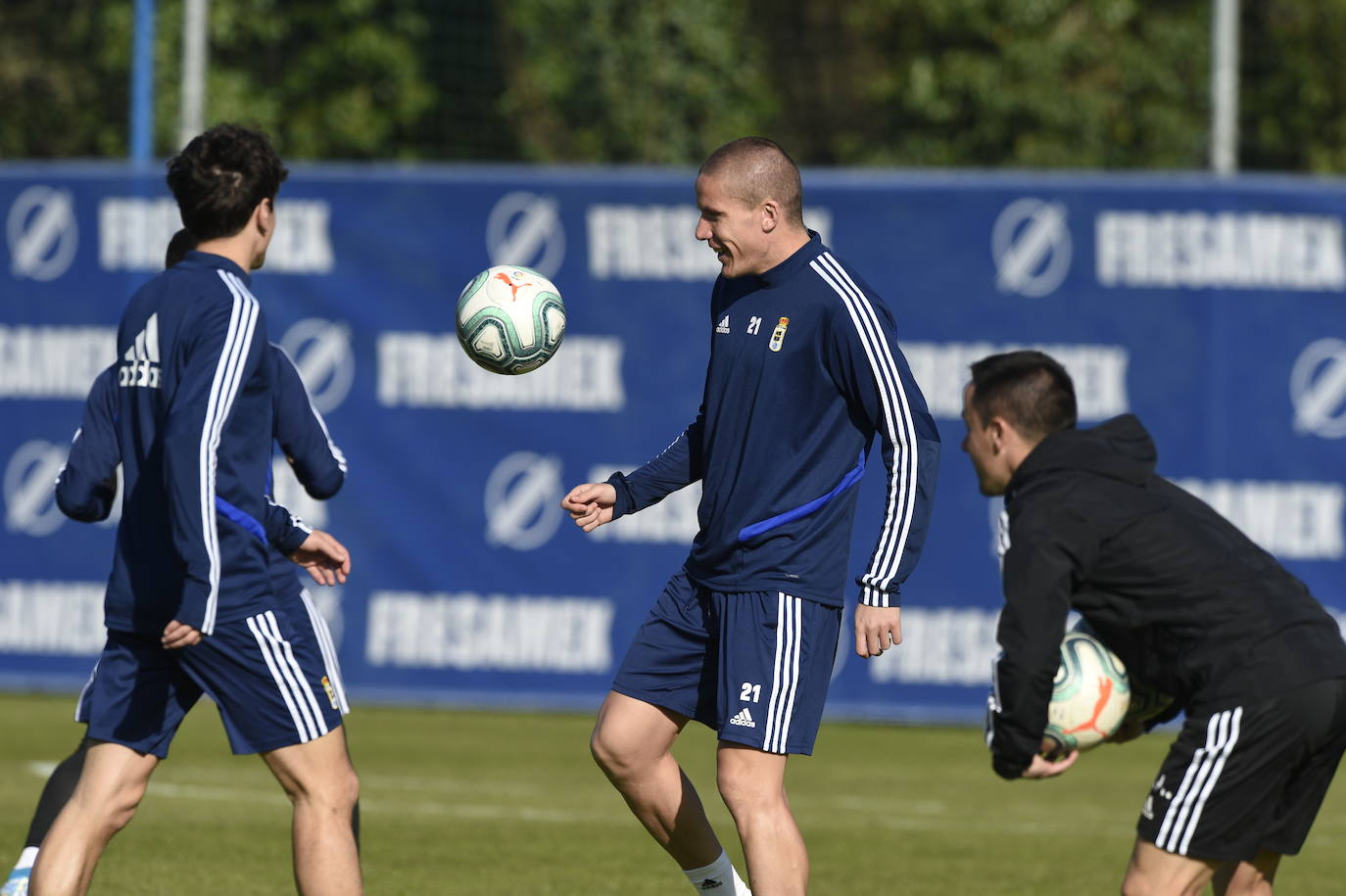 Los azules preparan su próximo encuentro frente al Lugo