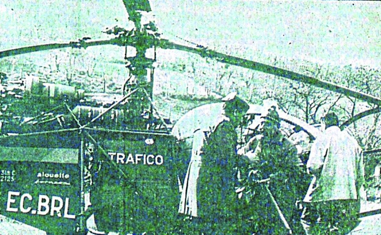 El helicóptero 'Alouette' fue pieza clave en la compleja evacuación en el Picu Urriellu.