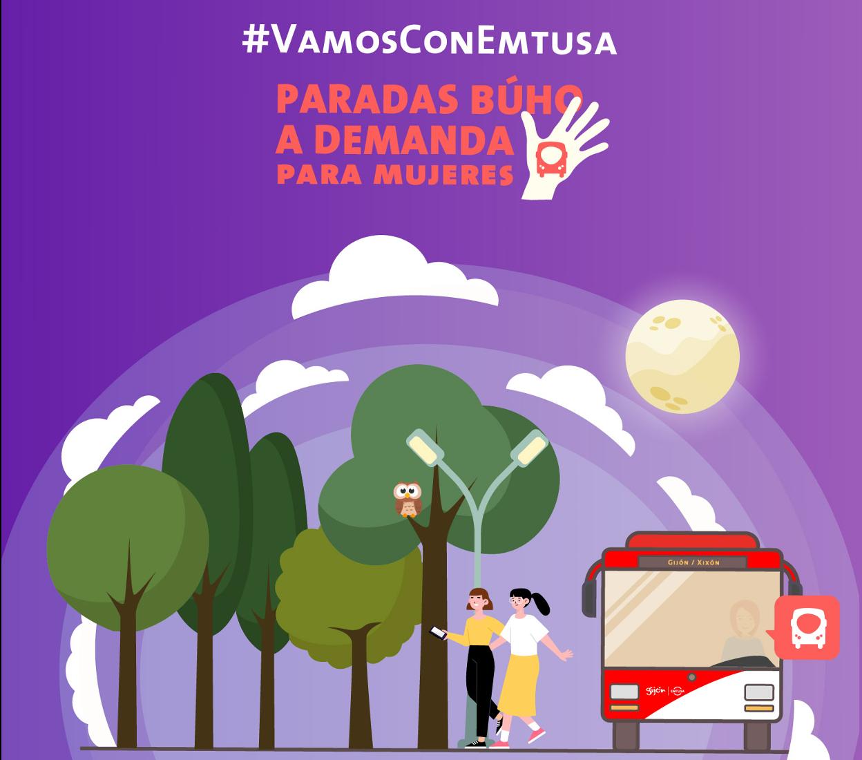 Gijón estrena las paradas 'antiacoso'