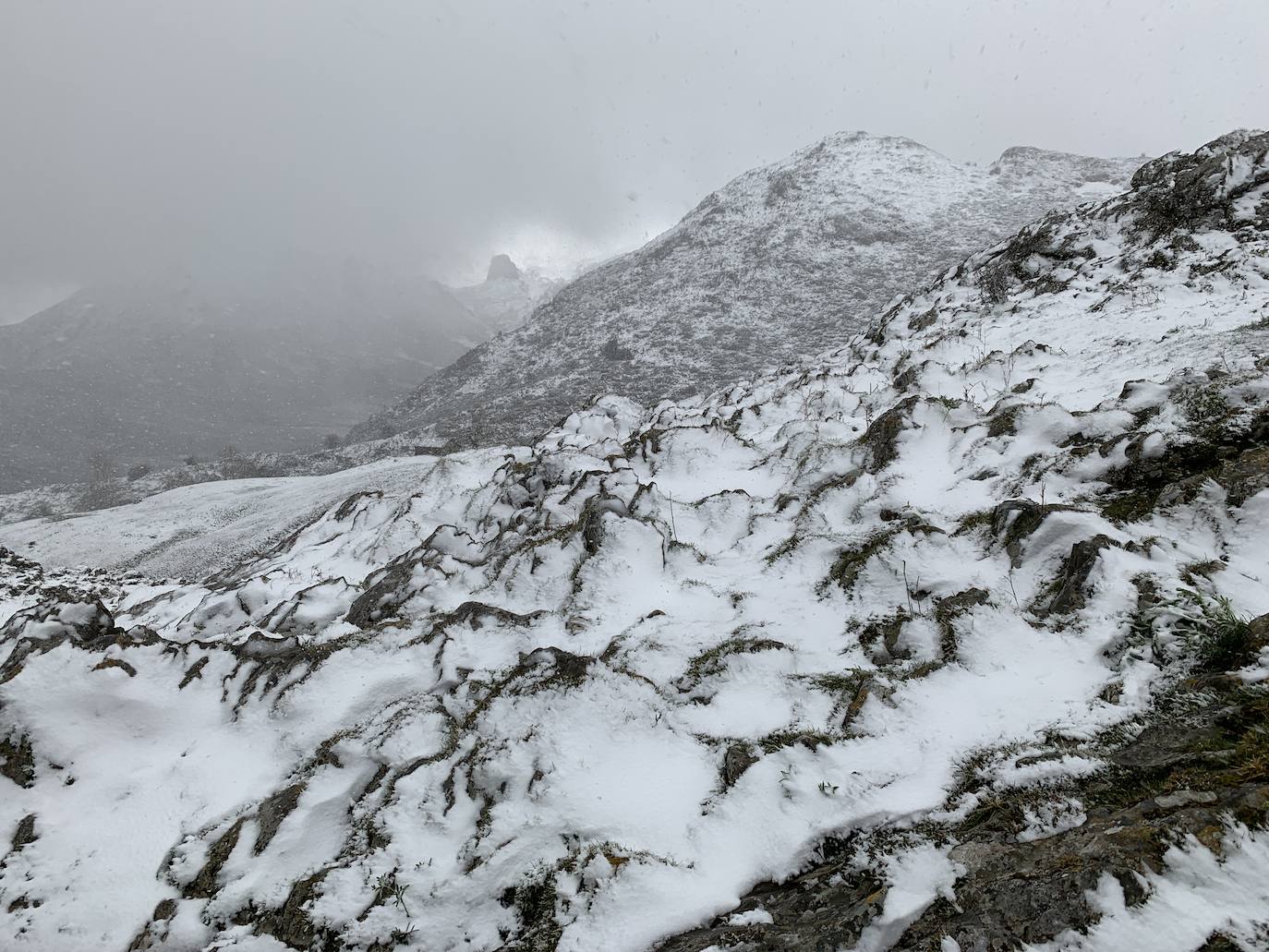 Asturias ha entrado en el mes de marzo bajo los efectos de la borrasca 'Katrine', que ha desplomado la cota de nieve al entorno de los 700 metros, lo que ha complicado la circulación en puertos de montaña como Pajares. Ese manto blanco también dibuja paisajes únicos, como los que se pueden ver en los Lagos de Covadonga. En cotas más bajas, la lluvia es la protagonista de la jornada.