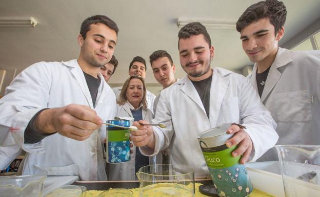 Los alumnos del Colegio Salesianos Santo Ángel. 