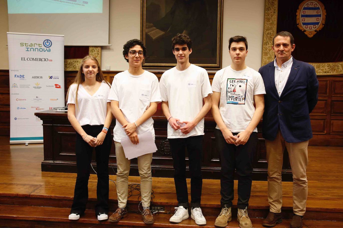 El programa de fomento de la cultura emprendedora organizado por EL COMERCIO selecciona a los ganadores de su séptima edición en el Edificio Histórico de la Universidad de Oviedo