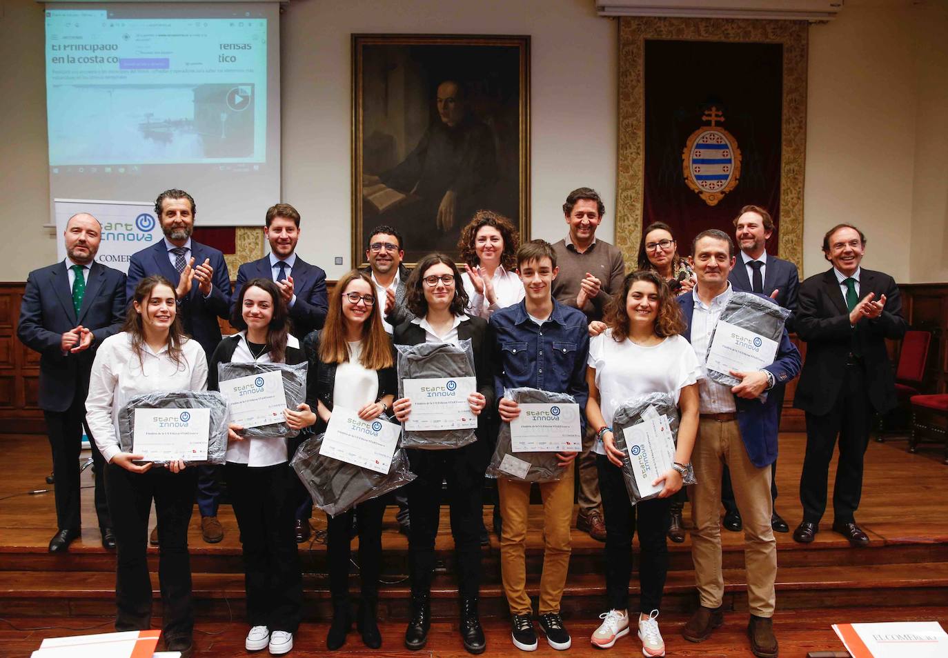 El programa de fomento de la cultura emprendedora organizado por EL COMERCIO selecciona a los ganadores de su séptima edición en el Edificio Histórico de la Universidad de Oviedo