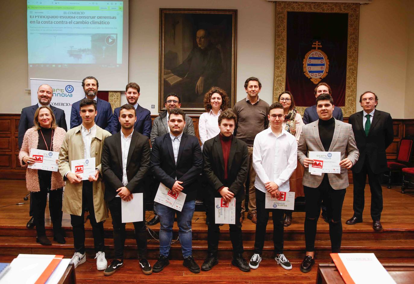 El programa de fomento de la cultura emprendedora organizado por EL COMERCIO selecciona a los ganadores de su séptima edición en el Edificio Histórico de la Universidad de Oviedo