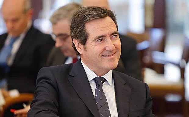 Antonio Garamendi, en la jornada económica organizada este viernes por EL COMERCIO y Liberbank.