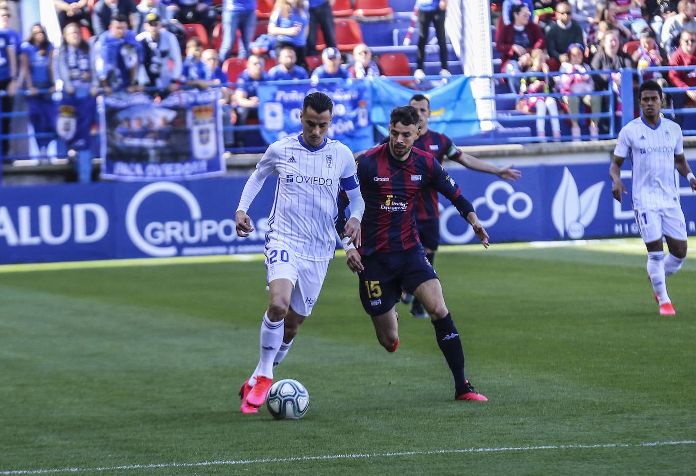 Los azules, con goles de Rodri y Sangalli, se impusieron al Extremadura en un encuentro que tuvieron controlado en todo momento