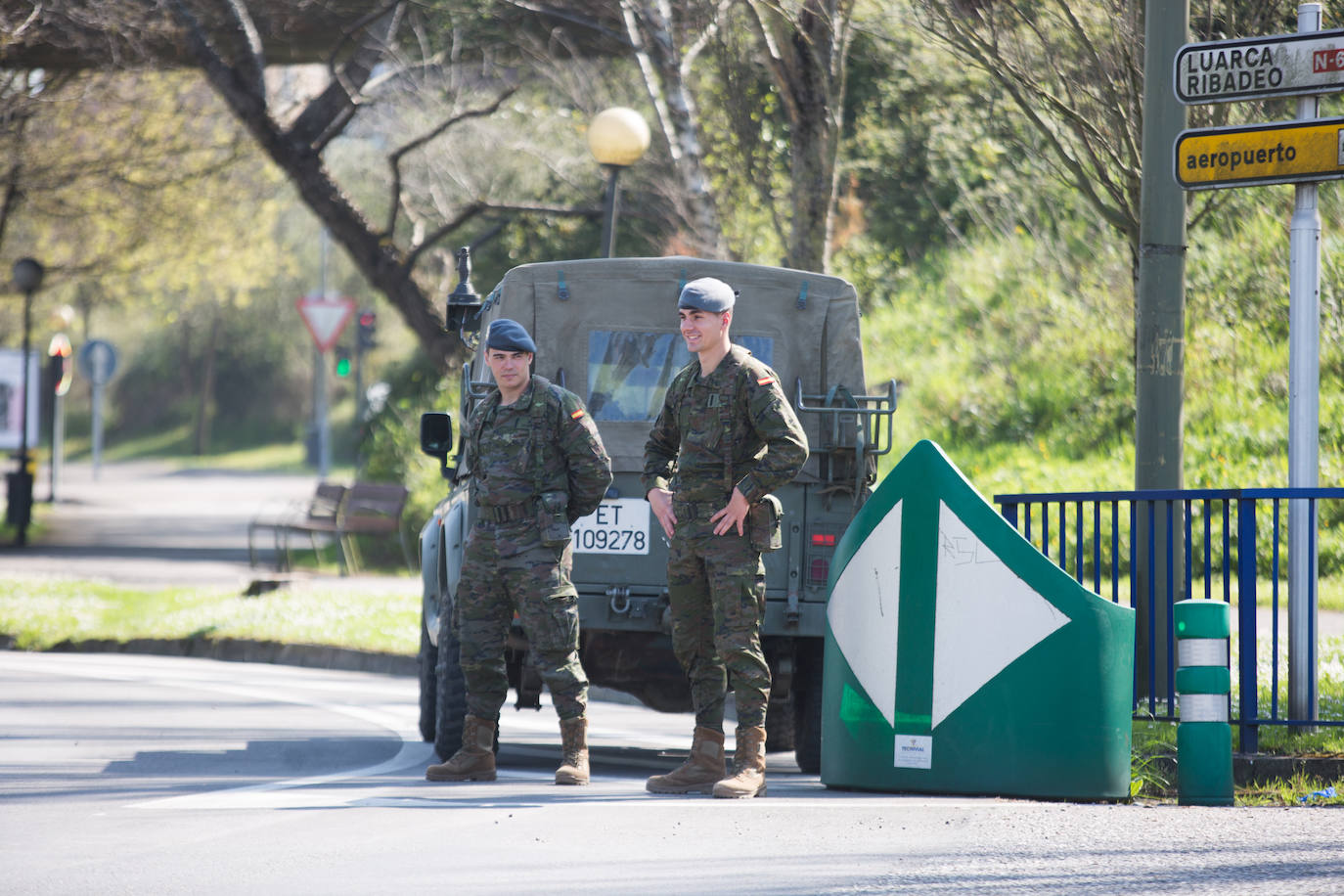 Militares desplegados en Asturias para reforzar la seguridad durante el Estado de Alarma