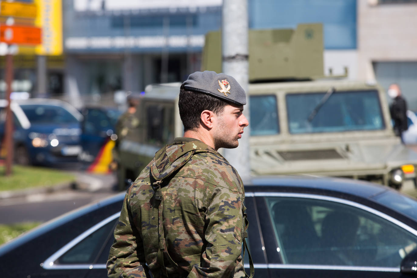 Militares desplegados en Asturias para reforzar la seguridad durante el Estado de Alarma