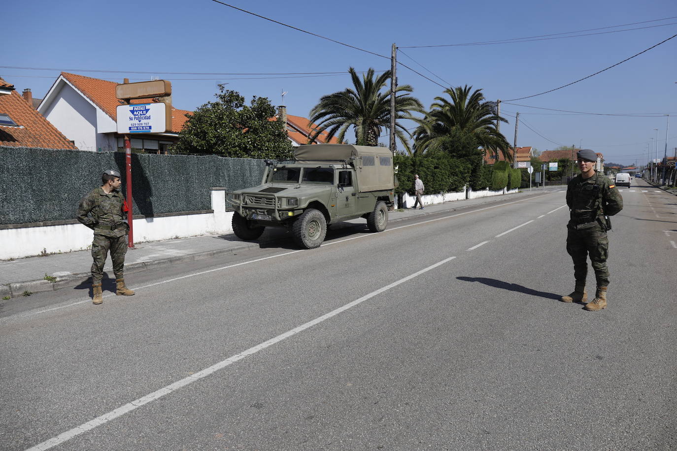 Militares desplegados en Asturias para reforzar la seguridad durante el Estado de Alarma