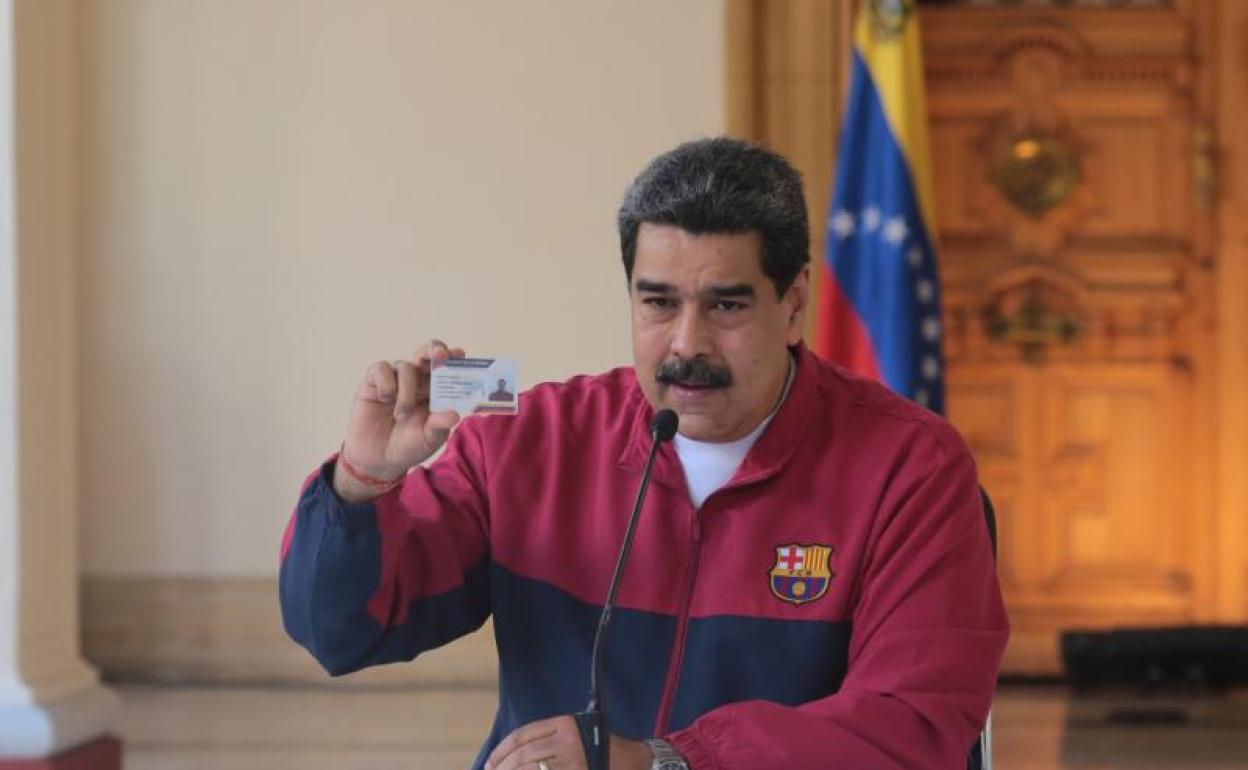 Maduro, durante un consejo de Ministros en el Palacio de Miraflores. 