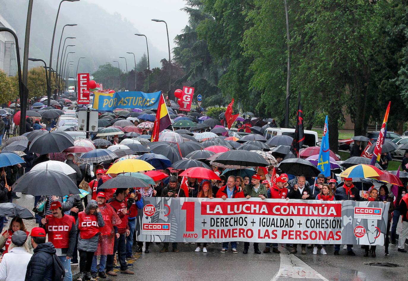Concentración en Mieres por el 1 de Mayo.
