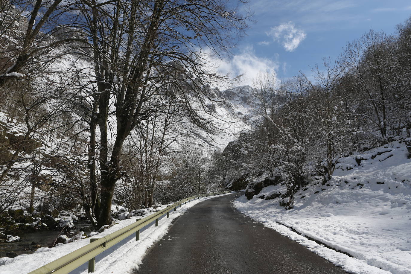 La recién estrenada primavera deja en la región una de esas nevadas que invitan a disfrutar del paisaje. Pese a que la mayoría de los asturianos la han vivido desde el confinamiento por el coronavirus, EL COMERCIO les invita a hacer un recorrido por las mejores estampas blancas de la región. 