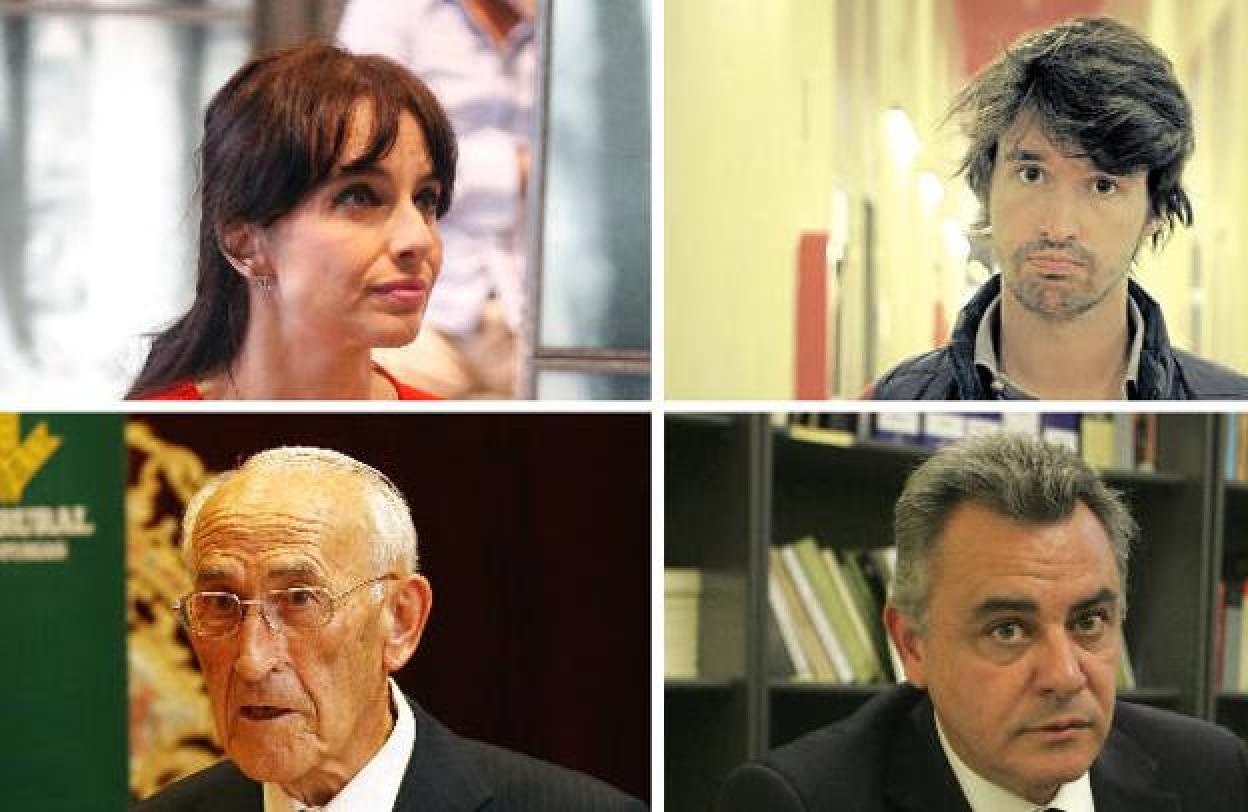 De izquerda a derecha, de arriba a abajo: Beatriz Rico, Santiago Alverú, Javier de Montini y Valentín Martínez-Otero. 