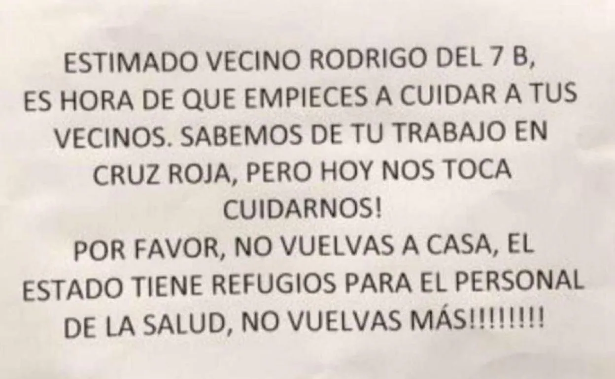 Coronavirus | Los carteles que indignan a los sanitarios 