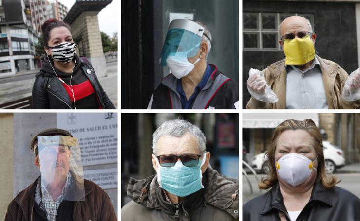 Los tipos de mascarillas con los que los asturianos salen a la calle