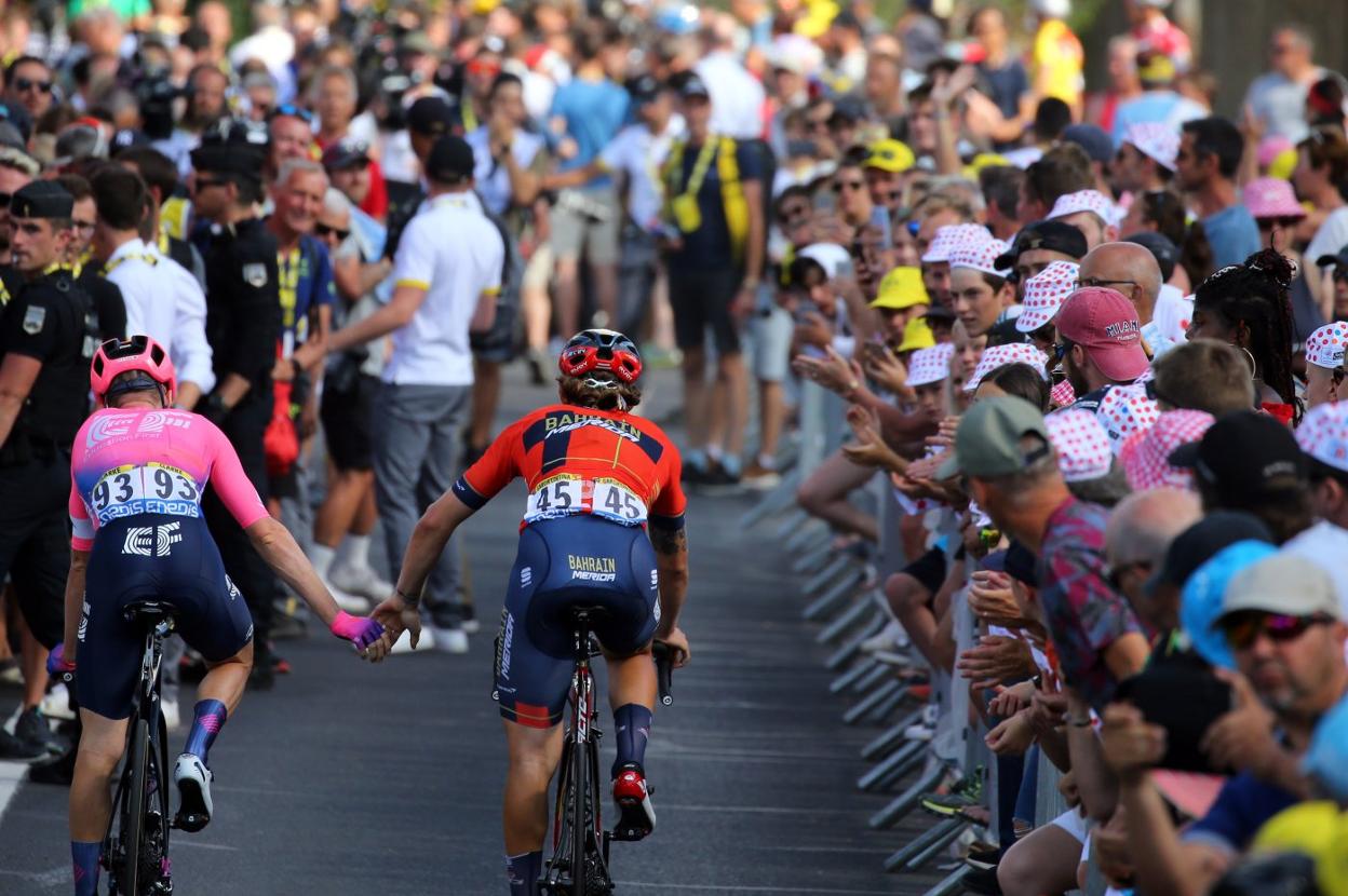 Tour de Francia. Cortina y Clark, en la edición pasada. 